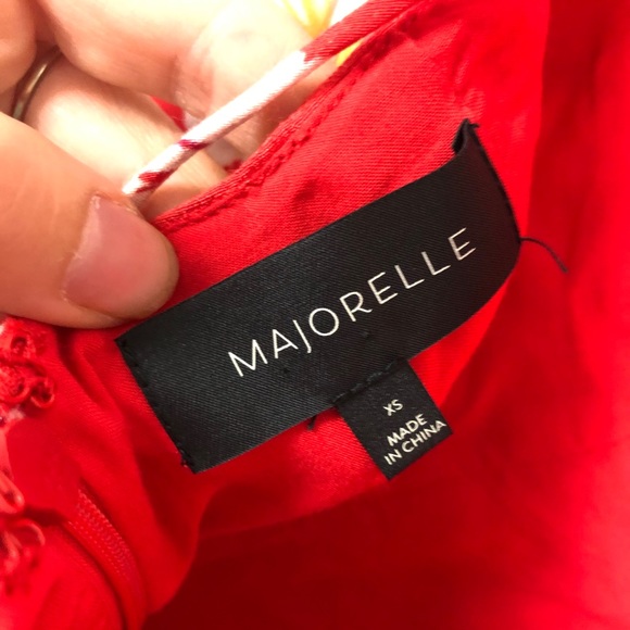 Majorelle Leticia red floral criss cross romper - Picture 8 of 10